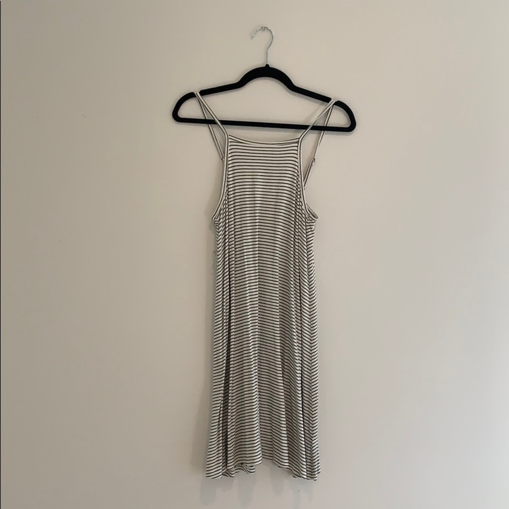 Black & white striped dress